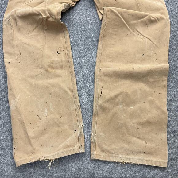 Vintage Carhartt Double Knee Work Pants Mens 36x36 Brown Distressed USA Made - Picture 4 of 14
